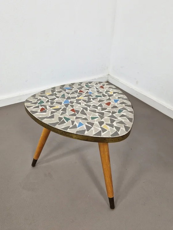 Porte-plantes mosaïque Mid-Century (1), Laiton, Mid Century Modern (photo 7 sur 8)