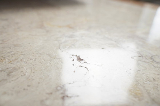 Image 1 of  Vintage Marble Nesting Tables Set of 3, Square Side Tables, Postmodern Solid Fossil Marble Stone Coffee Tables, Modern Accent F