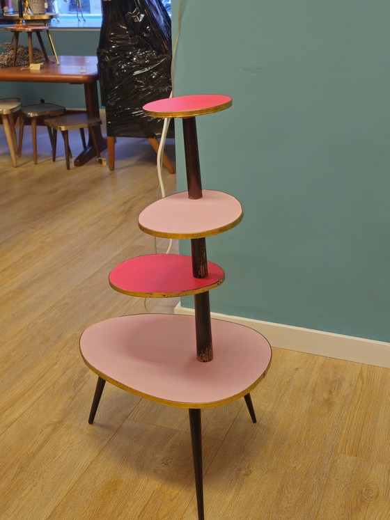 Image 1 of Vintage Plantentafel Bijzettafel Plantentafeltje Tafeltje 