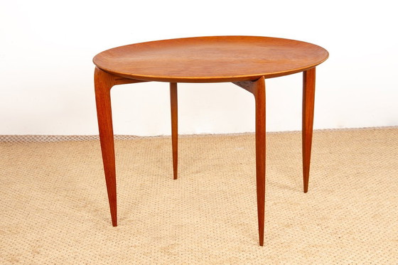 Image 1 of Coffee table, folding, Danish teak, model 4508 by Engholm and Willumsen for Fritz Hansen, 1960s.