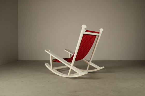 Image 1 of Gilles Sermadiras for Maison et Jardin, “Deauville” rocking chair, France