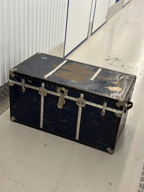 Image 1 of Coffre de cabine/coffre à couvertures ancien