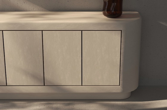 Image 1 of Contemporary Plaster Sideboard with Walnut interior