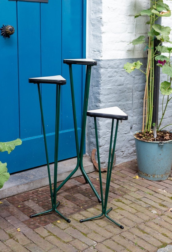 Image 1 of Ensemble de 3 supports géométriques pour plantes - table à plantes