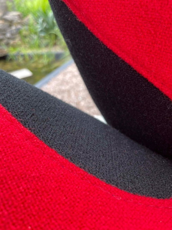 Pierre Paulin stijl fauteuil Rood/zwart – Textile (photo 5 of 5)