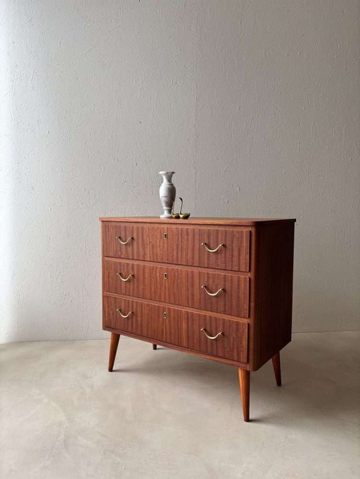 vintage Scandinavische ladekast mahonie 60s