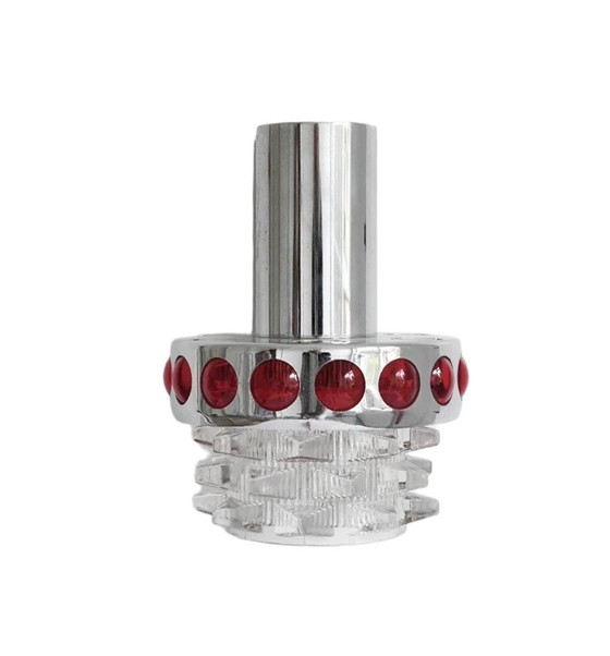 Image 1 of Vintage Space Age wall lamp chrome red glass Massive Raak Amsterdam 1970s