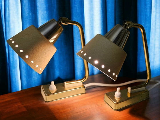 Image 1 of Paire de lampes de chevet, ERPEES par Robert Pfäffle, années 1950