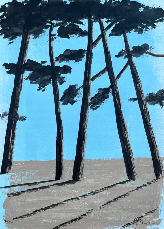 Acrylic ink on A4 paper, framed – Paintings & Drawings (photo 6 of 7)