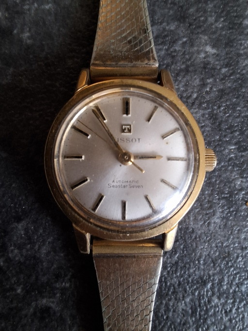 Montre Tissot Seastar vintage plaquée or pour femme – decoratie, Gold, Metal (photo 2 of 8)