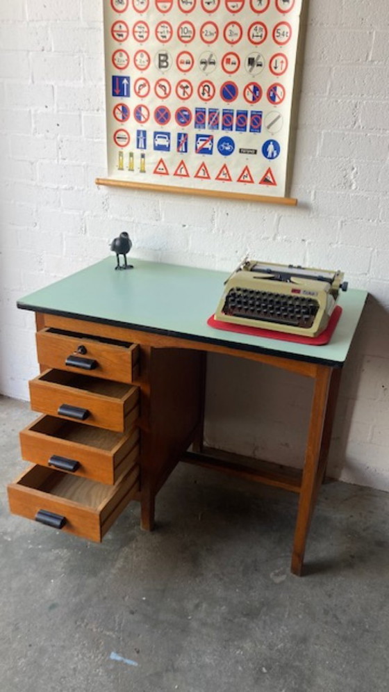 Image 1 of Retro vintage mid-century (school) desk