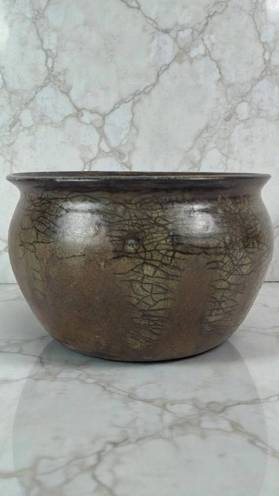 Steengoed pot gesigneerd Anne Marie Sybesma Alias MIEP La Borne – Plantenbak, Porcelain, Organic Modern (photo 4 of 9)