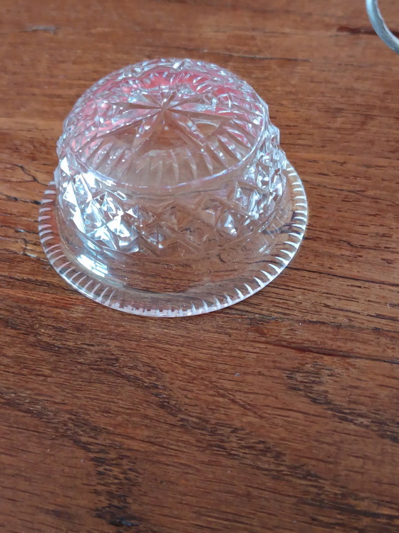 Copa antigua de plata (833) para sal/azúcar con cristal - Países Bajos, 1920 (Impecable) – Accesorios de mesa (photo 4 of 15)