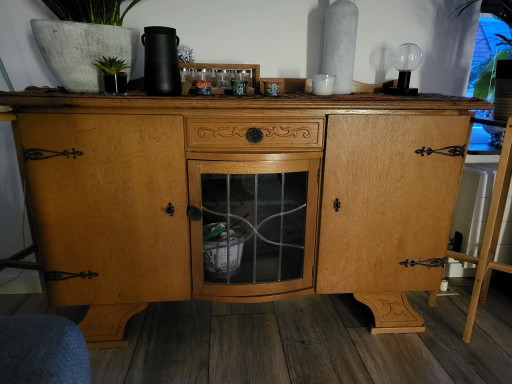 Vintage Sideboard 1960s – dressoirs, Glass, Metal