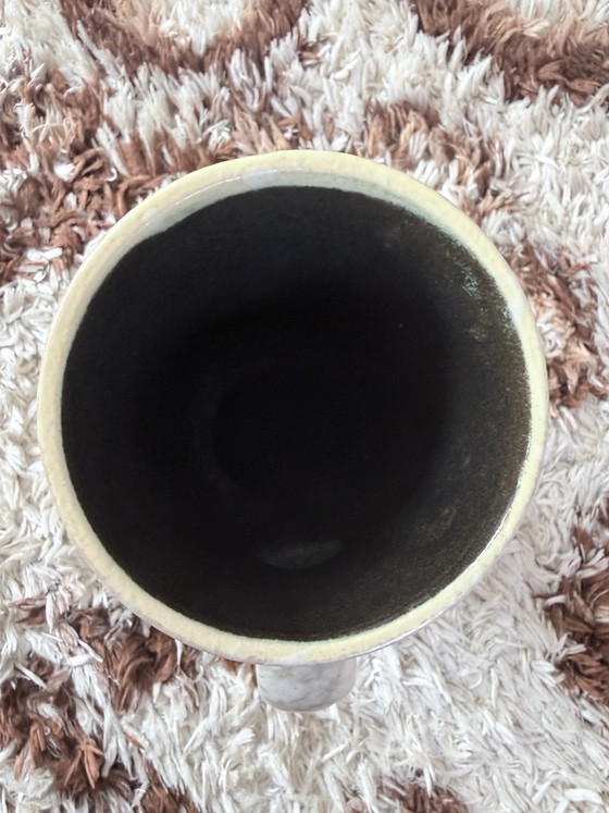 Vaso in ceramica vintage della Germania Ovest con manico, decoro grafico, 38 cm, Scheurich W-Germany, Vasi (foto 5 di 14)