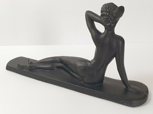 SUPERB AFRICAN NUDE PLASTER BY LEO PAGLIAI 1950 VINTAGE ROCKABILLY 50S 50'S 