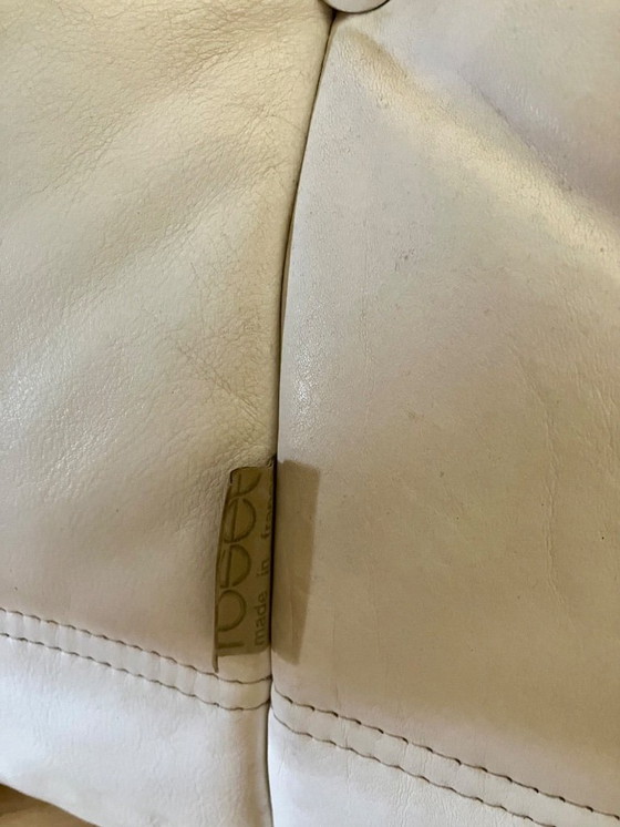 Image 1 of Togo Ligne Roset -  wit leer (zeldzaam) - ORIGINAL