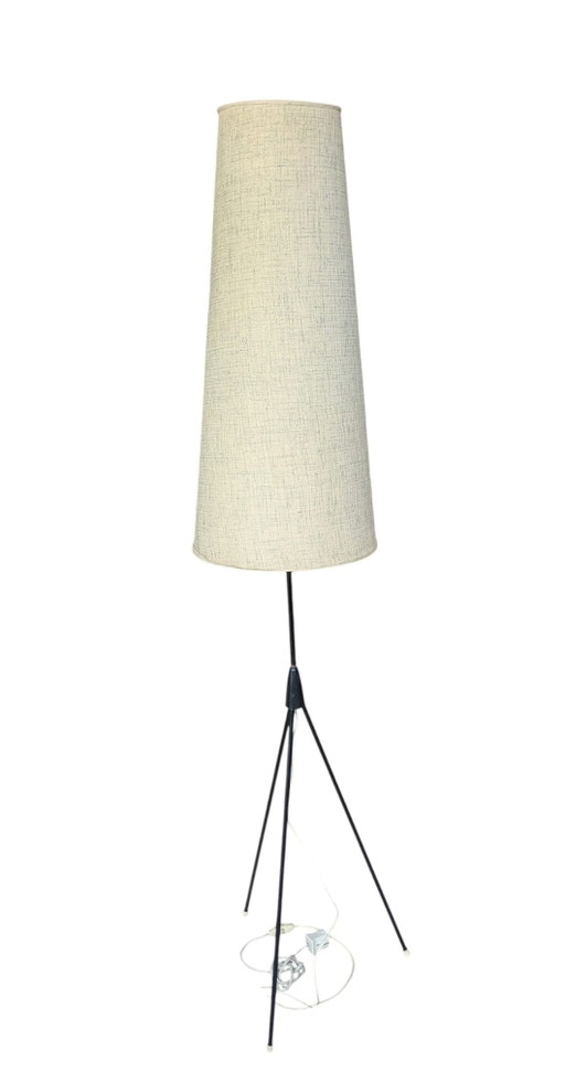 Lampada da terra vintage anni '60-'70 con treppiede – vloerlampen, Iron, Canvas (photo 2 of 6)