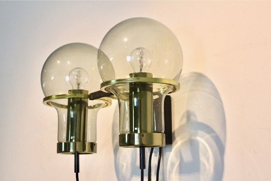 Raak Amsterdam Double Maxi Globe Wandlamp, Wandlampen, Metaal, Messing, Mid Century Modern (foto 12 van 12)