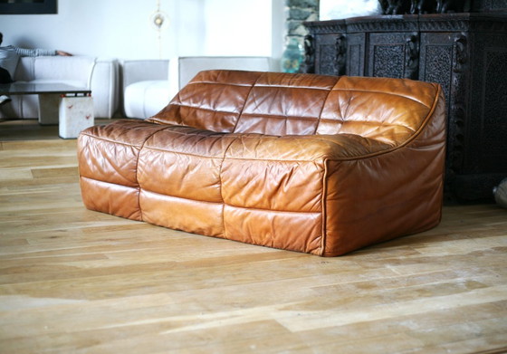 Canapé Ligne Roset, van Michel Ducaroy, model Anais, 1981 – 2 zitsbanken, Leer (photo 26 of 31)