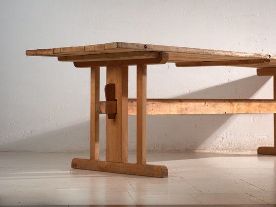 Antique Pine Refectory Dining Table, Central Europe, circa 1900, Rustic (photo 2 of 11)