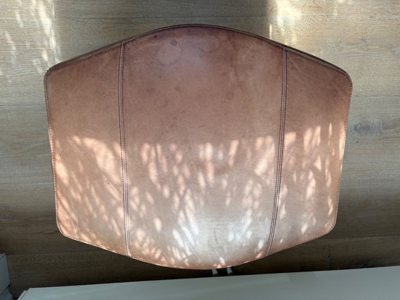 Image 1 of Fauteuil Molinari Miro stof/leer met poef leer