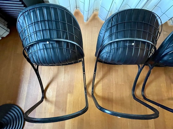 Image 1 of 4 chaises de salle à manger THEMA, designer Gastone Rinaldi