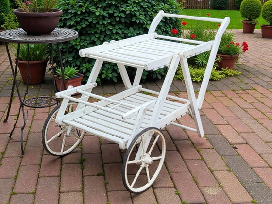 Carrello di servizio in legno per esterni Gleizes – Carrelli bar, Wood, Vintage (photo 2 of 8)