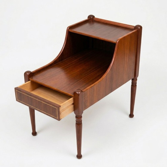 Image 1 of Coppia di comodini vintage scandinavi e danesi in mogano - anni '50