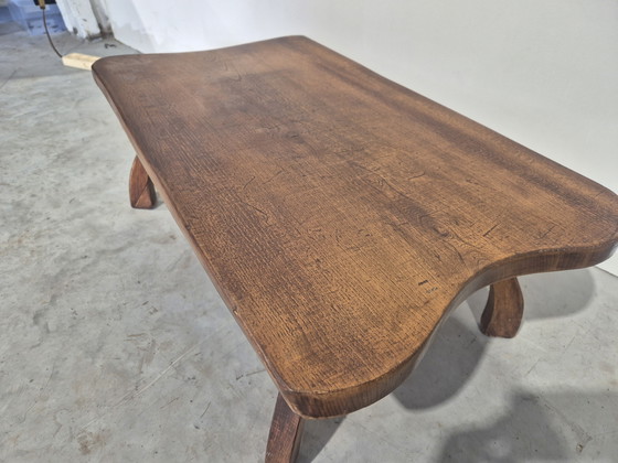 Image 1 of Vintage brutalist boomstam tafeltje organisch