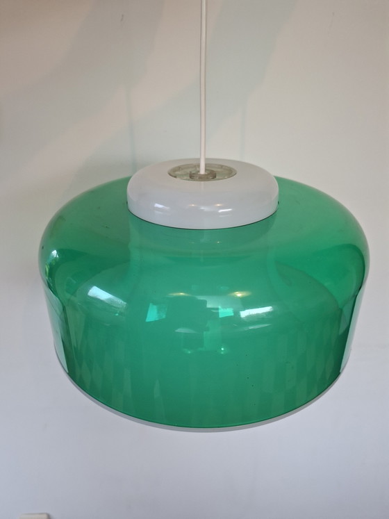 Image 1 of Massive Green vintage space age pendant lamp
