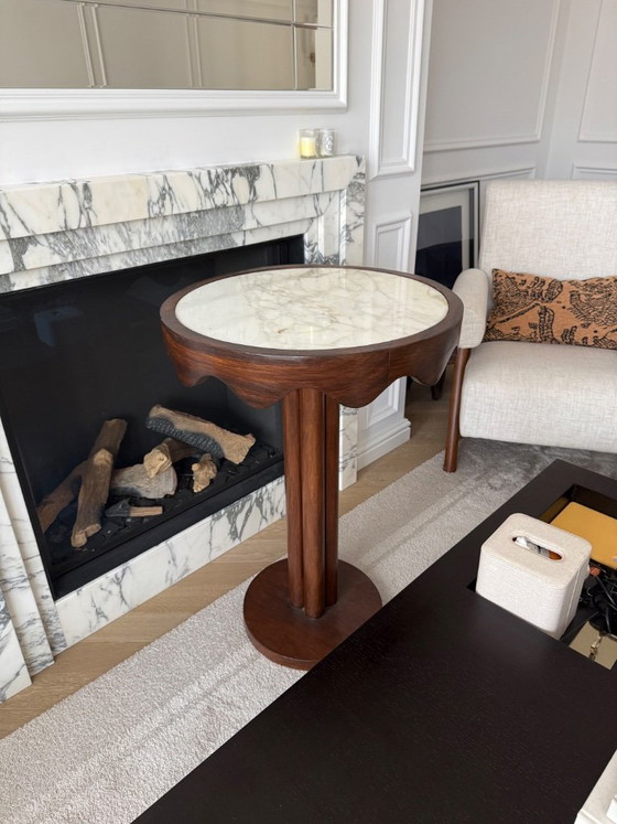 Wooden bistro table with marble top – Dining tables (photo 7 of 7)