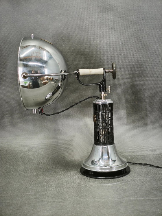 Image 1 of Lampe de table réglable en quartz chromé de style Bauhaus Hanau, années 1930, Allemagne