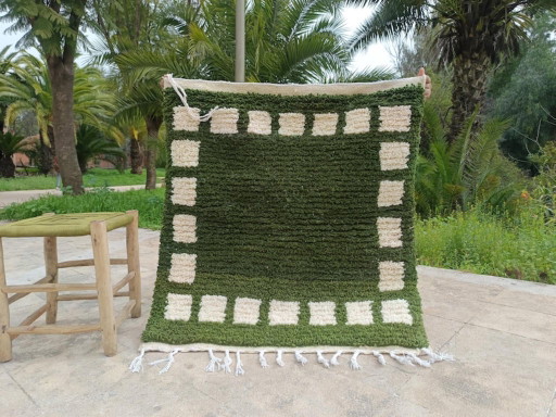 Custom Green Moroccan Carpet 250cmx200cm 