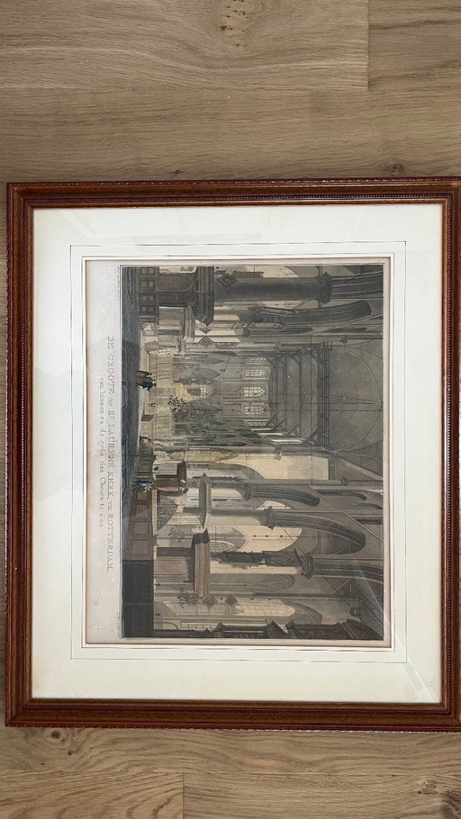 Engraving of St Laurenskerk Rotterdam 1760