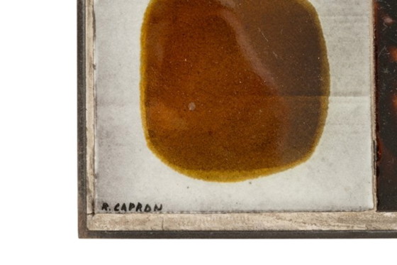 Image 1 of Roger Capron. Rectangular "Planet" ceramic coffee table. 1970