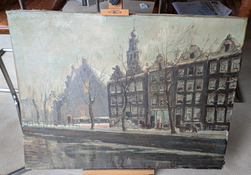 Olieverfschilderij Amsterdam Jan Kelderman