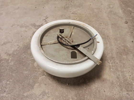 Image 1 of Lampada da soffitto vintage in vetro opalino