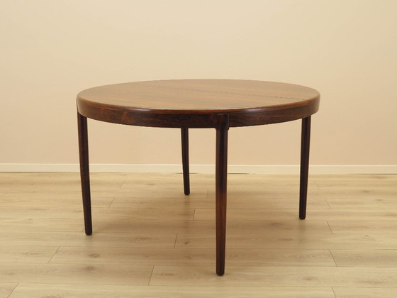 Image 1 of Round rosewood table, Danish design, 1960s, designer: Harry Østergaard, manufacturer: Randers Møbelfabrik