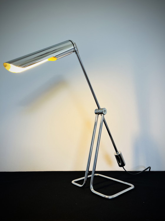 Image 1 of Abo Randers - Minimalist Chrome pendulum Vintage Desklamp