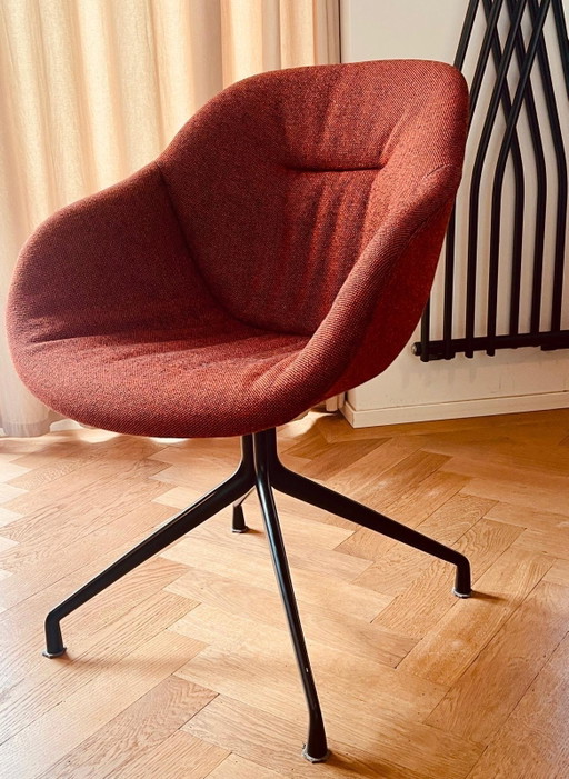 6x HAY About A Chair AAC 21 – eetkamerstoelen, Wool, polished steel