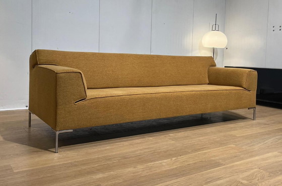 Image 1 of NEWLY UPHOLSTERED Design on Stock Bloq 4-Seater Ochre Yellow