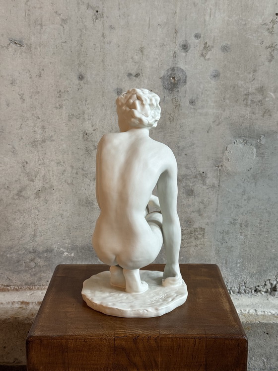 Image 1 of Skulptur „Der Kniende“ Fritz Klimsch, Rosentahl