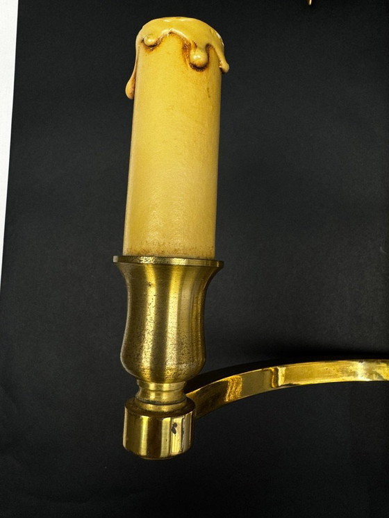 Image 1 of Coppia di appliques Maison Charles "Lauriers", 1960 circa