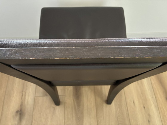 Dark Brown Louis XVI Dining Chairs by Christian Liaigre, Wood, Leather (photo 5 of 5)