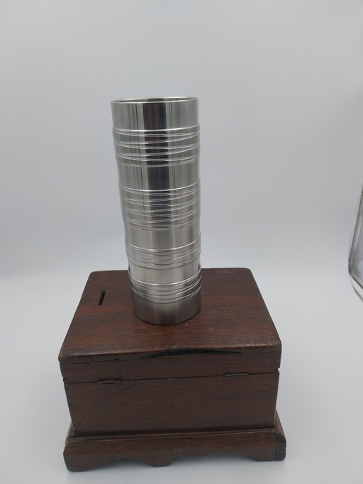 1 x stainless steel BMF vase 24cm high