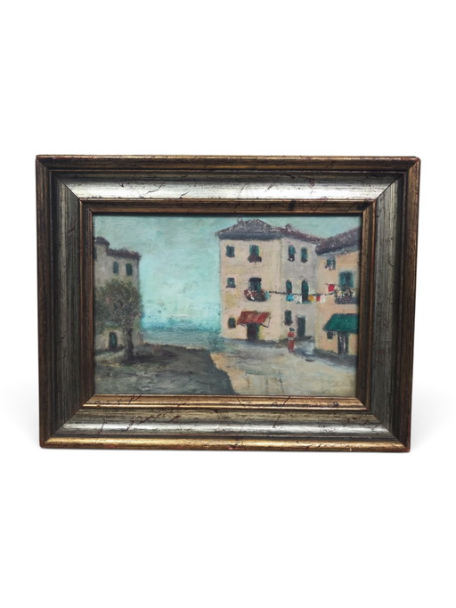 Óleo italiano primitivo sobre lienzo – schilderijen tekeningen, Wood, Canvas (photo 2 of 5)