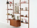 Estantería modular de teca, diseño danés, década de 1960, fabricada en Dinamarca.