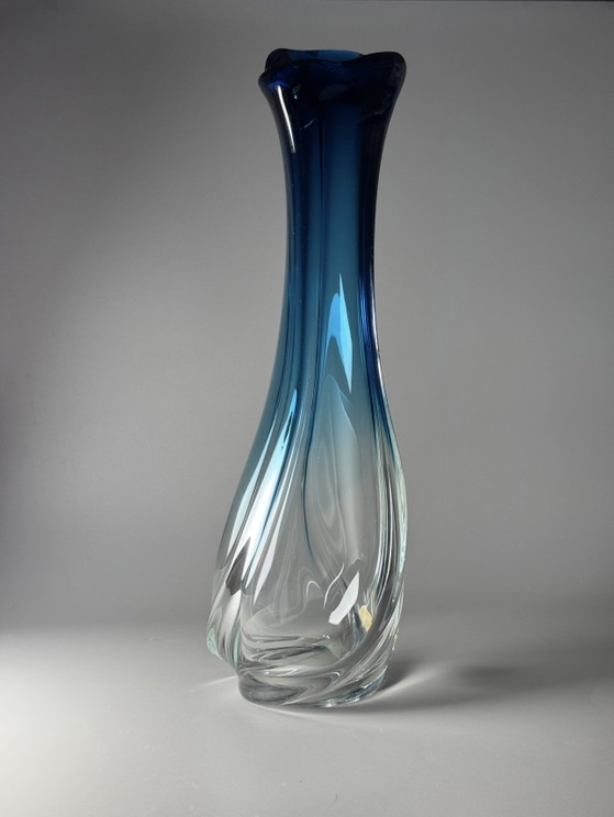 Val Saint Lambert “Lulea” Crystal Vase — René Delvenne, Studio Cristal, Limited Edition 1/6 (photo 3 of 15)