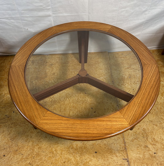 Image 1 of Mid-Century Retro Vintage Teak Round Coffee Table with 3 Nesting Side Tables by G Plan – 1960 Elegant Design | Functional Versa